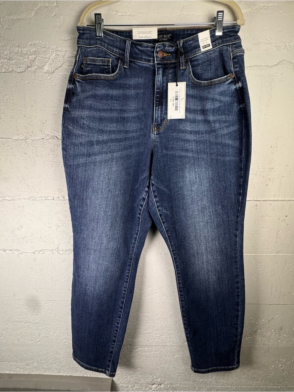 Judy Blue Star of the Show Jeans High Rise Dark Wash Slim Fit Shield  14 W NWT